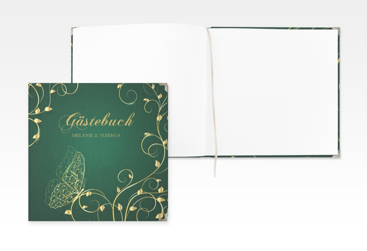 Gästebuch Selection Hochzeit Eternity Leinen-Hardcover gruen