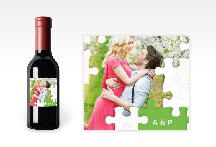 Piccoloetikett Hochzeit Puzzle Etikett Piccolo