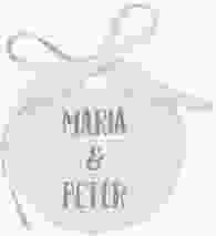 Geschenkanhänger Hochzeit Landliebe Geschenkanhänger, rund weiss