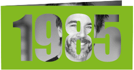 Einladungskarte Jahreszahl 2025 lange Klappkarte quer gruen