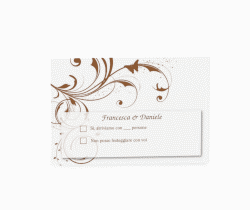 Klick: Details zu Biglietti risposta matrimonio collezione Palma anzeigen Biglietti risposta matrimonio collezione Palma A6 Postkarte marrone