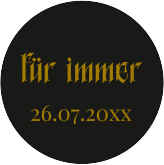 Aufkleber Hochzeit "Wednesday"