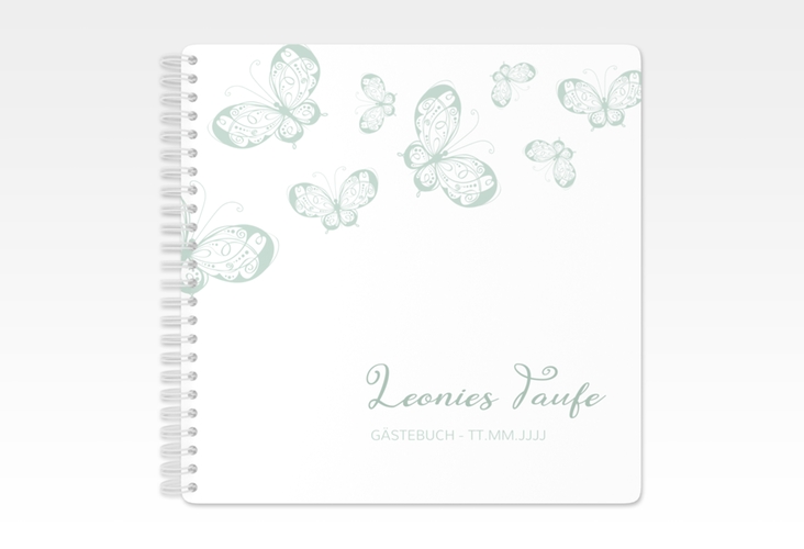 Gästebuch Taufe Protection Ringbindung mint