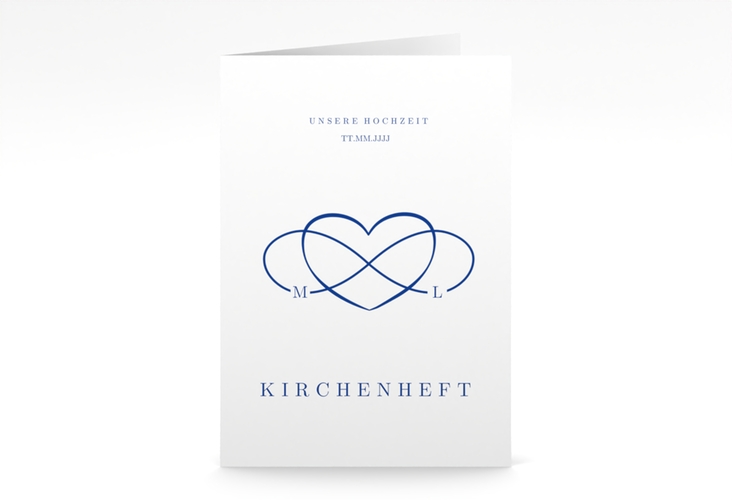 Kirchenheft Hochzeit Infinity A5 Klappkarte hoch
