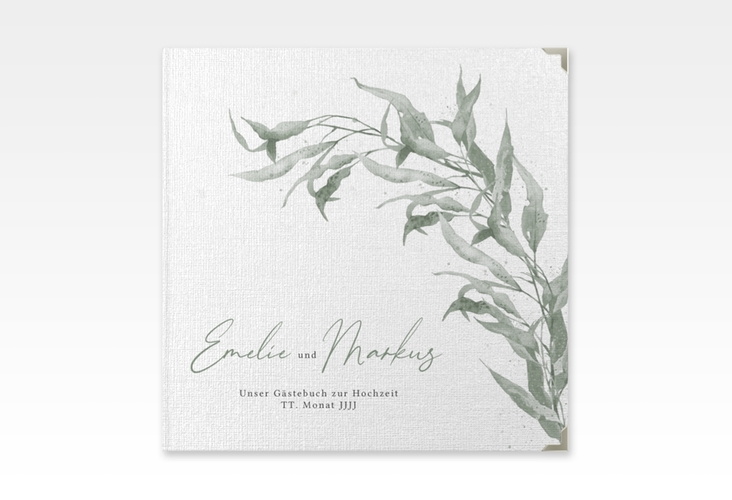 Gästebuch Selection Hochzeit Eucalyptus Green Leinen-Hardcover