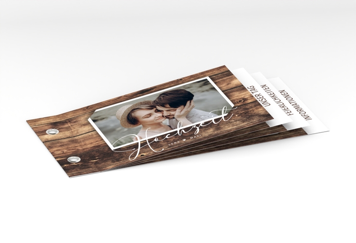 Hochzeitseinladung Rustic Booklet