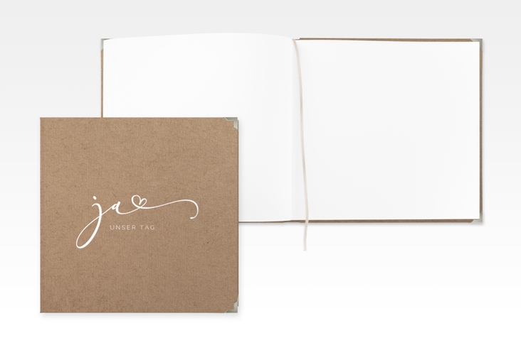 Gästebuch Selection Hochzeit Jawort Leinen-Hardcover modern minimalistisch mit veredelter Aufschrift
