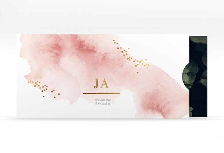 Hochzeitseinladung Pastell Einsteckkarte rosa