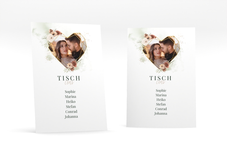 Tischaufsteller Hochzeit Odeur Tischaufsteller gruen