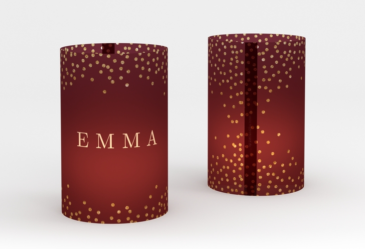 Windlicht Hochzeit Glitter Windlicht rot