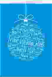 Business-Weihnachtskarte "Wunderkugel" DIN A6 Klappkarte blau schlicht mit Christbaumkugel