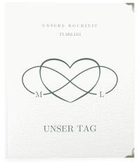 Klick: Details zu Hochzeitsalbum "Infinity" anzeigen Hochzeitsalbum Infinity 21 x 25 cm gruen