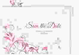 Save the Date-Postkarte Lilly A6 Postkarte pink