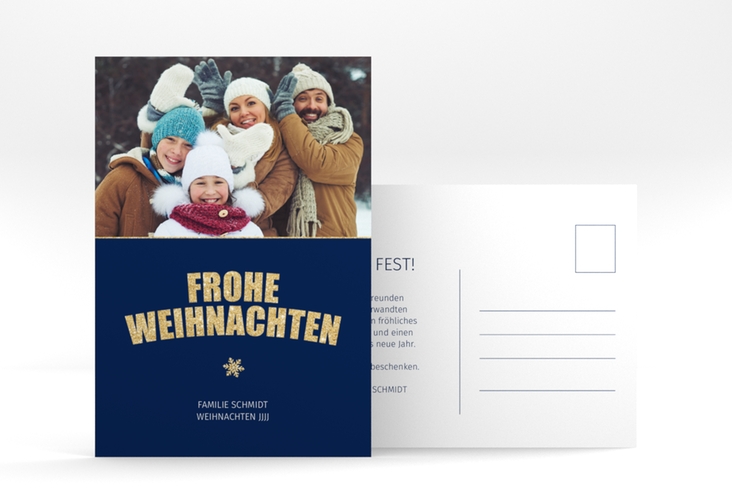 Weihnachtskarte Festtag A6 Postkarte zum selbst Gestalten mit Foto