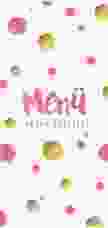Menükarte Geburtstag "Dots"