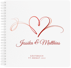 Klick: Details zu Gästebuch Hochzeit "Envie" anzeigen Gästebuch Hochzeit "Envie" Ringbindung lila