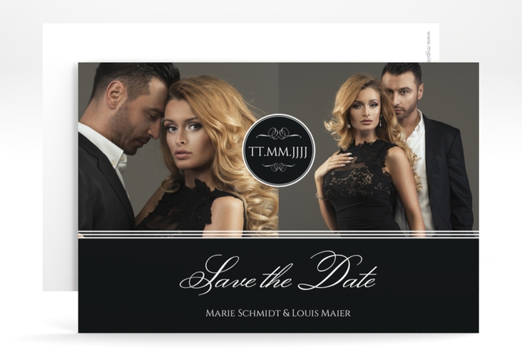 Save the Date-Karte Elegancy A6 Karte quer