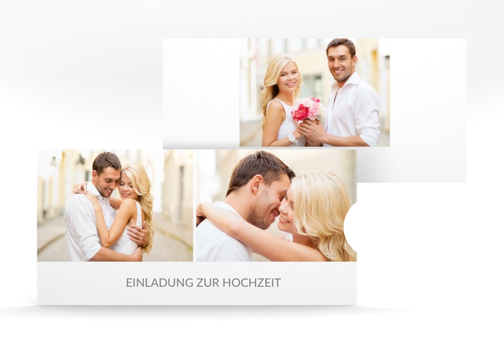 Hochzeitseinladung Vista Einsteckkarte weiss