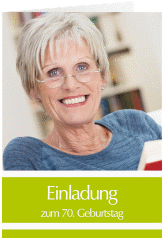 Klick: Details zu Einladung 70. Geburtstag "Gerd/Gerda" anzeigen Einladung 70. Geburtstag "Gerd/Gerda"