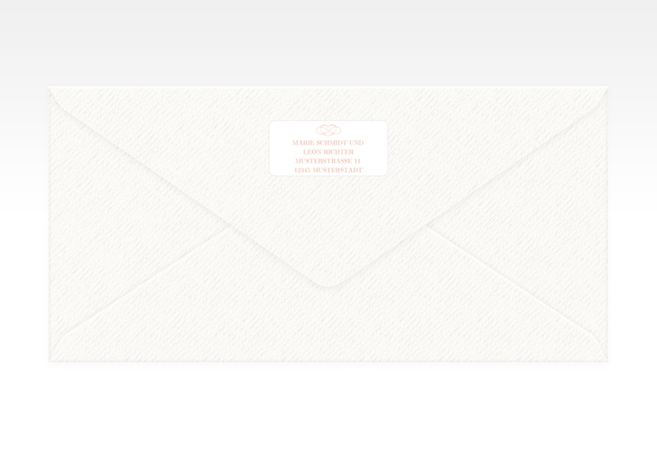 Absenderetikett Hochzeit Infinity 45,7 x 21,2 mm apricot