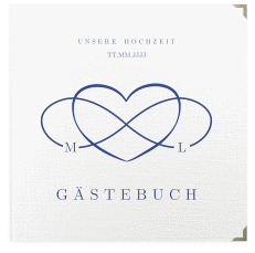 Klick: Details zu Gästebuch Selection Hochzeit "Infinity" anzeigen Gästebuch Selection Hochzeit Infinity Leinen-Hardcover blau