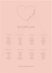 Klick: Details zu Sitzplan Poster Hochzeit "Lebenstraum" anzeigen Sitzplan Poster Hochzeit Lebenstraum 50 x 70 cm Poster rosa