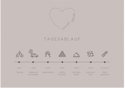 Klick: Details zu Tagesablauf Poster Hochzeit "Lebenstraum" anzeigen Tagesablauf Poster Hochzeit Lebenstraum 70 x 50 cm Poster grau
