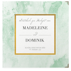 Klick: Details zu Gästebuch Selection Hochzeit "Marble" anzeigen Gästebuch Selection Hochzeit Marble Leinen-Hardcover gruen