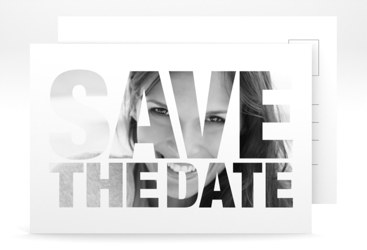 Save the Date-Postkarte Geburtstag Numbers A6 Postkarte weiss