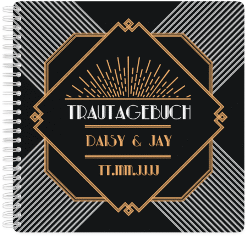 Klick: Details zu Trautagebuch Hochzeit "Gatsby" anzeigen Trautagebuch Hochzeit "Gatsby" Trautagebuch Hochzeit schwarz