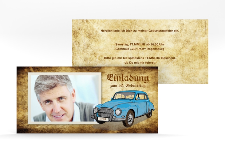 Einladungskarte "Friedrich" DIN lang