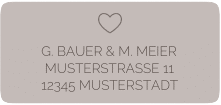 Klick: Details zu Absenderetikett Hochzeit "Lebenstraum" anzeigen Absenderetikett Hochzeit Lebenstraum 45,7 x 21,2 mm grau