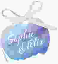 Geschenkanhänger Hochzeit Aquarella Geschenkanhänger, rund blau