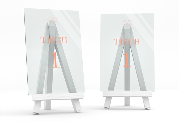 Tischnummer Acryl Hochzeit Infinity Tischaufsteller Acryl apricot