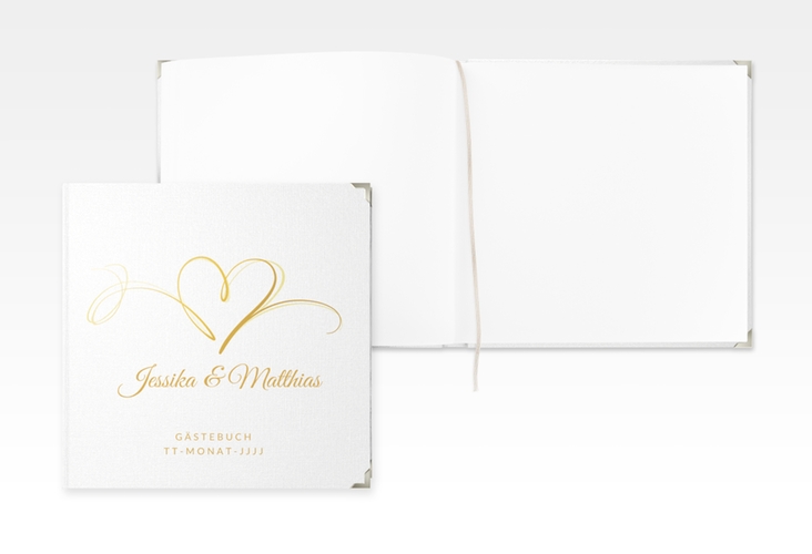 Gästebuch Selection Hochzeit Envie Leinen-Hardcover gold