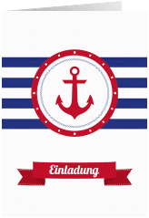 Einladung 50. Geburtstag "Ahoi"