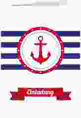 Einladung 50. Geburtstag "Ahoi"