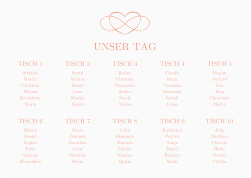 Klick: Details zu Sitzplan Poster Hochzeit "Infinity" anzeigen Sitzplan Poster Hochzeit Infinity 70 x 50 cm Poster apricot