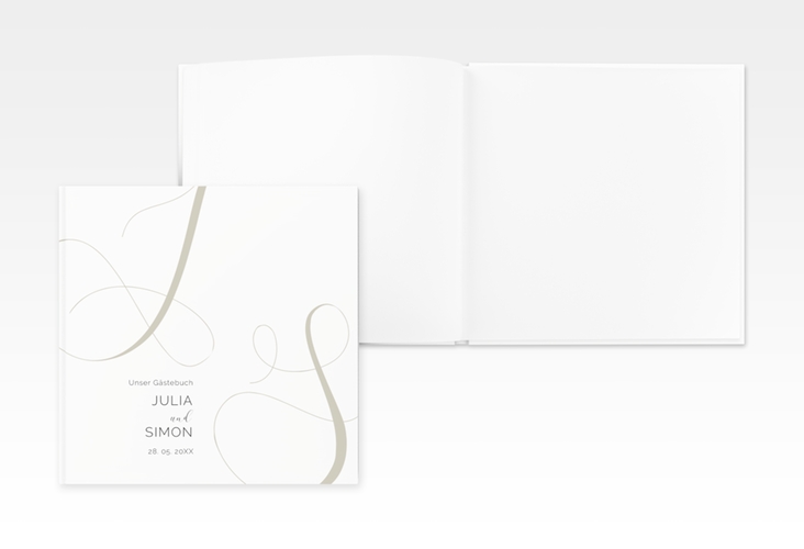 Gästebuch Creation Eheschließung 20 x 20 cm, Hardcover weiss