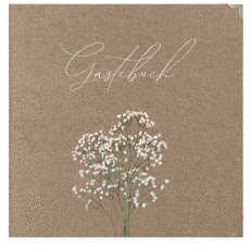 Klick: Details zu Gästebuch Selection Hochzeit "Schleierkraut" anzeigen Gästebuch Selection Hochzeit Schleierkraut Leinen-Hardcover Kraftpapier