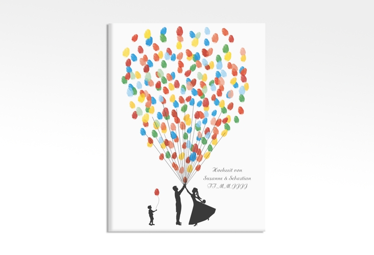 Wedding Tree Leinwand Ballons Beatrice Boy (bis 80 Gäste) 30 x 40 cm