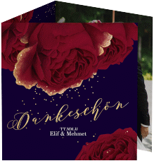 Klick: Details zu Dankeskarte Hochzeit "Cherie" anzeigen Dankeskarte Hochzeit Cherie quadr. Doppel-Klappkarte schwarz