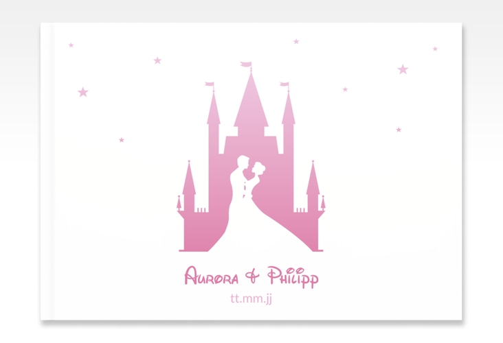 Gästebuch A4 quer Castle A4 quer, Hardcover rosa