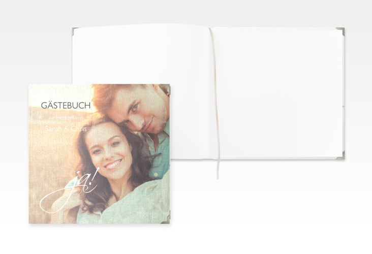 Gästebuch Selection Hochzeit Clarity Leinen-Hardcover weiss