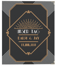 Klick: Details zu Hochzeitsalbum "Gatsby" anzeigen Hochzeitsalbum Gatsby 21 x 25 cm schwarz im 20er-Jahre-Stil