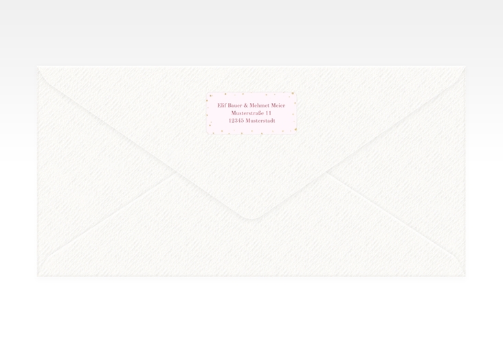 Absenderetikett Hochzeit Cherie 45,7 x 21,2 mm rosa