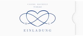 Klick: Details zu Hochzeitseinladung "Infinity" anzeigen Hochzeitseinladung Infinity Einsteckkarte blau
