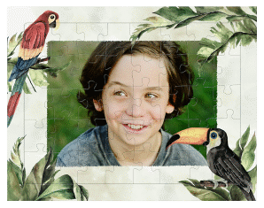 Fotopuzzle 40 Teile Dschungel 40 Teile weiss