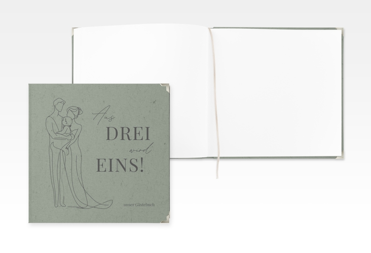 Gästebuch Selection Hochzeit Vereint Leinen-Hardcover gruen