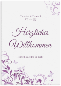 Klick: Details zu Willkommensschild Leinwand "Lilly" anzeigen Willkommensschild Leinwand "Lilly" 50 x 70 cm Leinwand pink